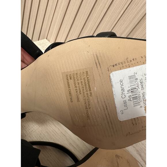 Nordstrom Rack Women Lagrange Block Heel Strappy Sandals Size 10M Black - Picture 11 of 12